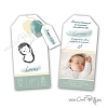 Faire-part hérisson personnalisable garçon ou fille 