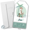 Ensemble faire-part dinosaure avec enveloppe blanche Clairefontaine