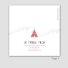 Faire-part naissance original format carré avec enveloppe blanche