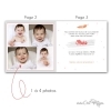 Options de personnalisation du texte et ajout de photos pour faire-part famille