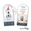 Faire-part naissance garçon ourson indien gris – création personnalisée