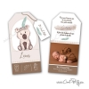 Faire-part naissance garçon ourson indien beige – illustration aquarelle