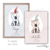 Affiches naissance oursons cadeaux originaux