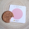 Petit beurre rond avec aimant et prénom personnalisable