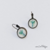Boucles d'oreilles bronze colibri