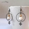 Boucles pendantes artisanales en laiton bronze sans nickel – Chat Pristy