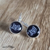 Boucles d'oreilles originales tête de chat noir