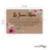Fleurs peintes à l’aquarelle sur carton kraft – papeterie mariage
