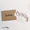 Save the Date mariage champêtre illustré à l’aquarelle avec pochette kraft
