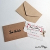 Ensemble du Save the Date avec carte, pochette et enveloppe kraft