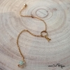bracelet initiales sur anneau central - bijou femme fait main