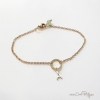 bracelet femme personnalisé initiales doré - bijou fin