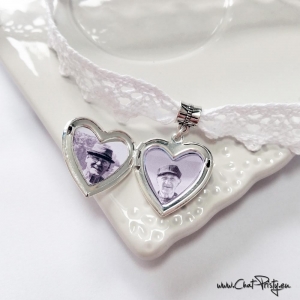 porte-photo double de mariage à glisser dans le bouquet de la mariée