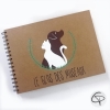 Livre d’or personnalisé pour pension animalière avec illustration chien et chat fait main