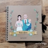 Livre d’or original avec illustration sur mesure parents et enfant