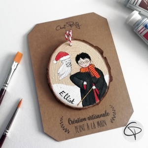 boule de Noël prénom personnalisée peinte à la main