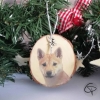 Décoration Noël chien Shiba avec ficelle et pendentif ange