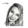 Portrait de jeune femme au crayon, style réaliste et fait main à partir de photo, commande personnalisée