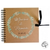 livre d’or mariage eucalyptus kraft personnalisé prénoms et date