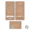 Faire-part de mariage eucalyptus sur kraft – Illustration personnalisée