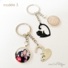duo porte-clés chat yin yang cœur amitié
