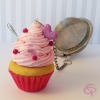 Boule à thé originale contrepoids infuseur à thé cupcake chantilly cœur rose