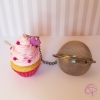Boule à thé originale contrepoids décoratif infuseur à thé tisane cupcake cœur rose