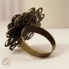 Anneau bronze plateau dentelle