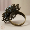 Bague femme fantaisie fleur bleue