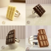 Vue d’ensemble des différentes bagues chocolat