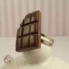Bague chocolat blanc croqué avec ganache visible