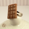 bague plaquette de chocolat au lait bijou fantaisie femme