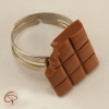 Bague chocolat au lait – Création unique fait main