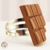 bague plaquette de chocolat au lait croqué bijou fantaisie femme