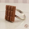 bague enfant plaquette de chocolat au lait bijou original