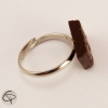 bague fille carré de chocolat noir bijou gourmand