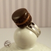 bague fantaisie femme macaron chocolat au lait