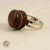 bague macaron couleur brun bijou gourmand femme