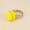 bague macaron jaune citron