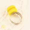 bague fantaisie femme macaron jaune vif