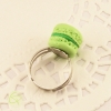 bague macaron vert pomme