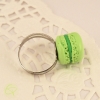 bague fantaisie femme macaron vert clair