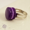 bague fantaisie femme macaron parfum prune