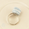 bague macaron bleu poudré bijou fantaisie original femme