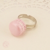 bague macaron rose poudré