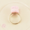 bague fantaisie femme macaron rose clair