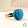 bague fantaisie femme macaron bleu turquoise