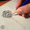 Illustration de clef pour bijoux Chat Pristy