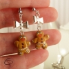 Boucles d'oreilles ti biscuit pain d'épices
