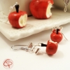 Boucles d'oreilles fantaisie femme pommes croquées